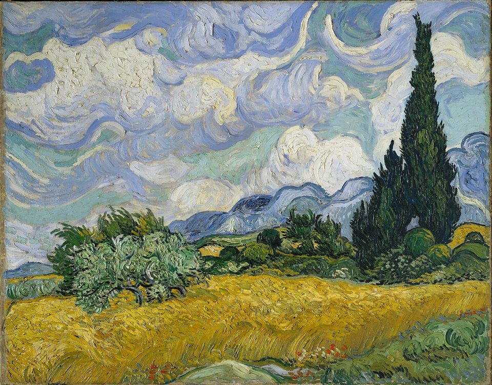 Where is the wheat field with cypress Van Gogh